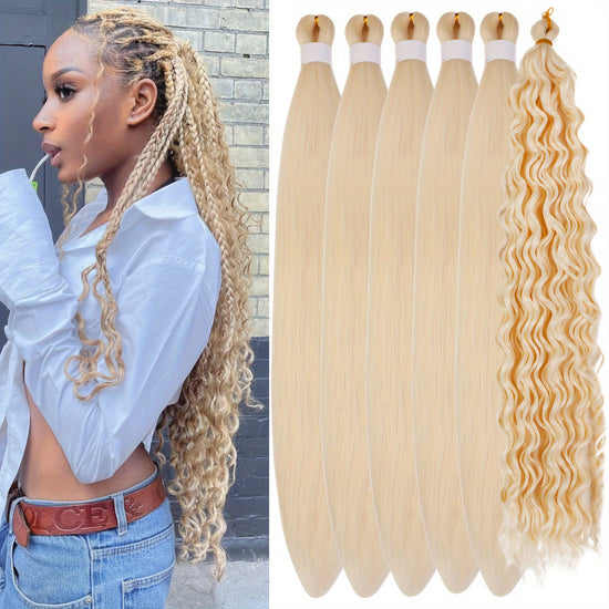 Boho Chic 26Inch PreStretched Braiding Hair Extensions 6pcs  Synthetic Crochet Hair for All