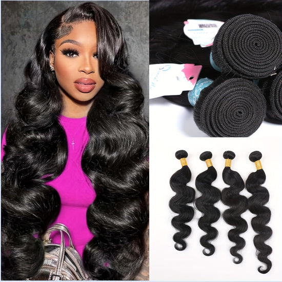 14pcs Human Hair Bundles Body Wave Bundles Human Hair 15A 100 Unprocessed Brazilian Virgin Hair Weave Bundles Human Hair Body Wave 3 Bundles Deals Real Human Hair Extensions Natural Black 830inch